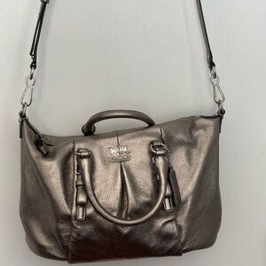 Coach Madison Juliette Metallic/Pewter Shoulder Bag Excellent Condition